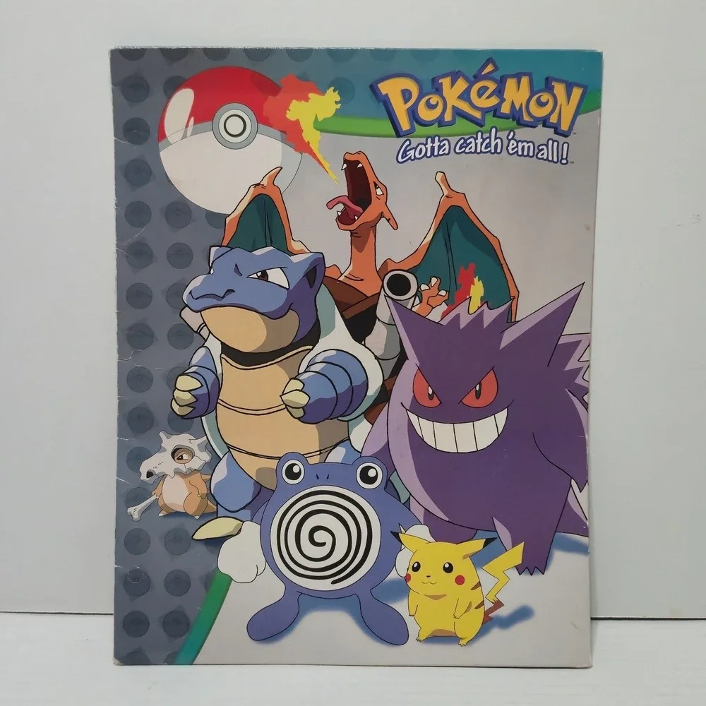 Vintage 1999 Pokemon Gotta Catch 'Em All School Folder Gengar Blastoise Nintendo